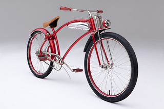 Road Kandy Customs didn’t even name it, it’s just called The Red One. It took top honours in the 2010 Grand National Roadster Show and is now actually a working bike! The Hanna, Crietz and Donovan Nostalgic Drag Racing Team use it as their pit bike at annual events in Formosa CA and Bowling Green KY.